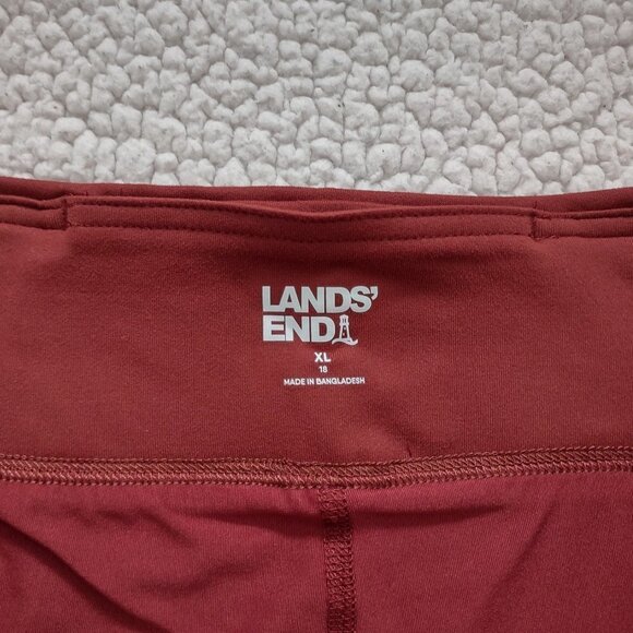 NWT Lands' End pink burgundy stretchy athletic shorts ladies XL - Picture 5 of 7